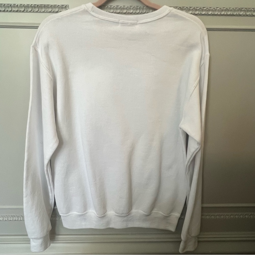 NWT Yvette Mandell Small White with Pink Heart Sweatshirt. ๐ - Picture 4 of 4
